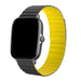 Bracelet silicone magnétique Amazfit GTS 3 (noir/jaune)
