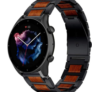 amazfit-gtr-3-stalen-houten-band-zwart