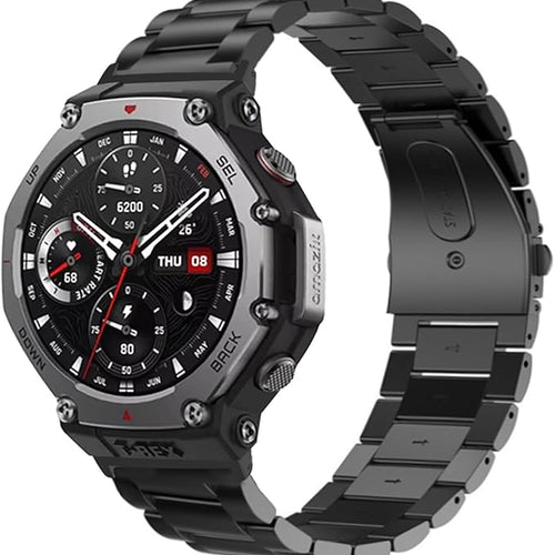 amazfit t-rex 3 steel strap black