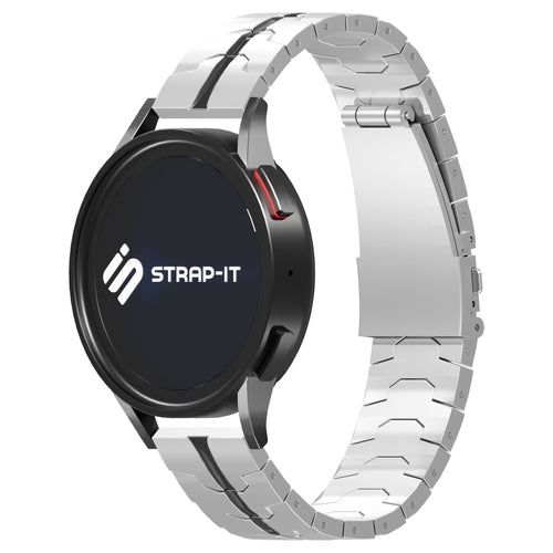 Bracelet acier Xiaomi Amazfit Bip (argent/noir)