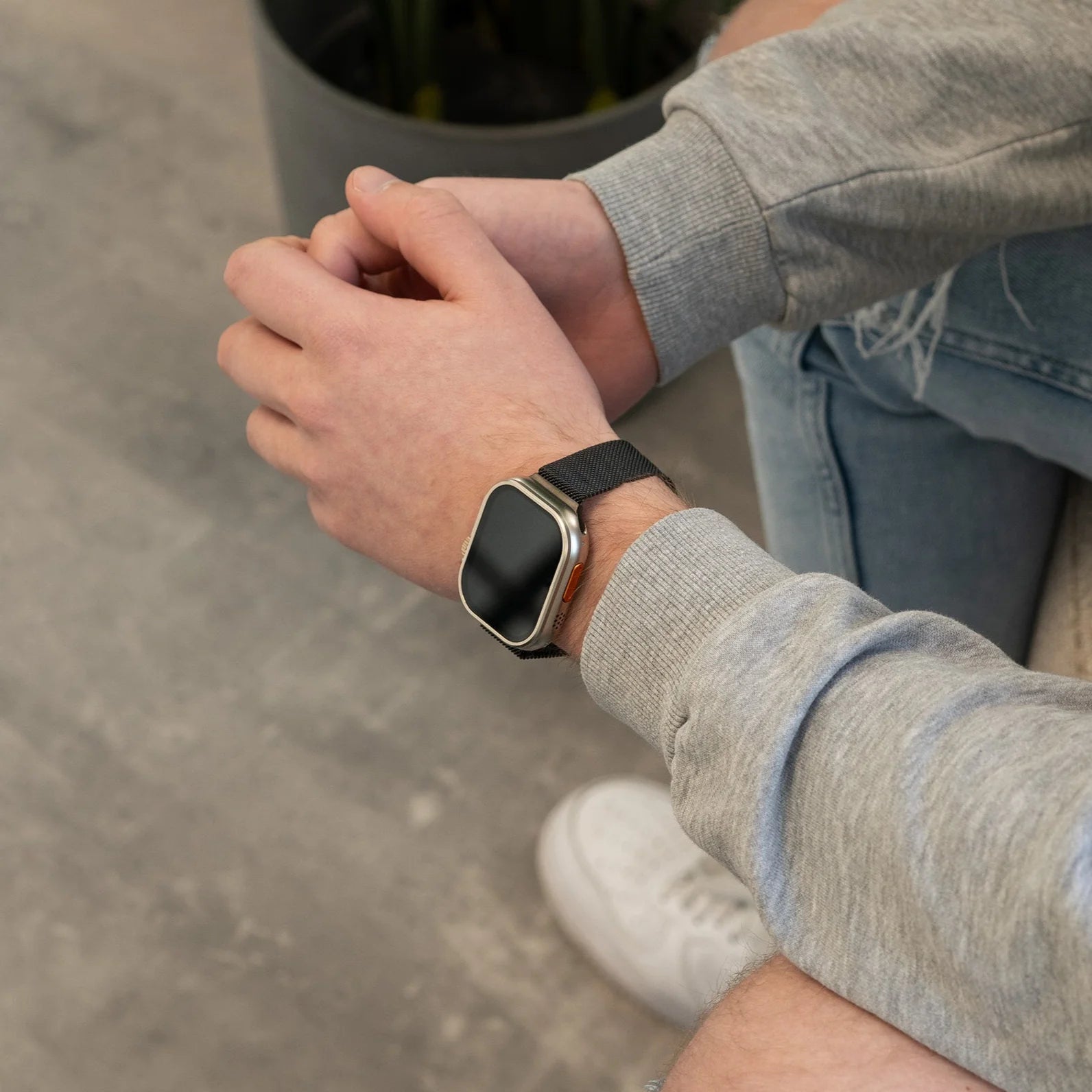 Bracelet Apple Watch Ultra milanais (noir)