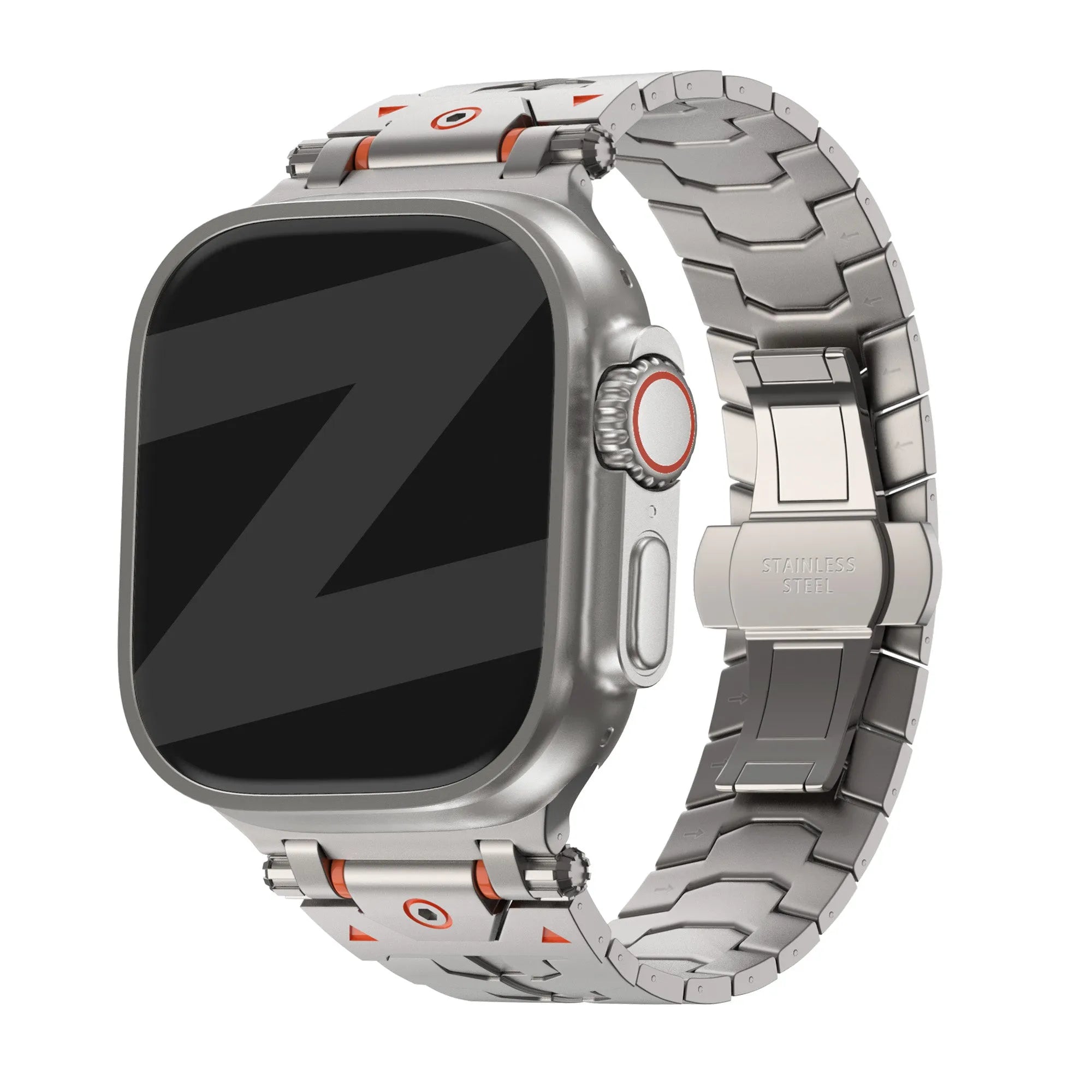 Bandz Bracelet acier granulé 'Deluxe' Apple Watch (titane)