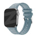 Bandz Bracelet silicone Apple Watch avec motif cuir (grisbleu)