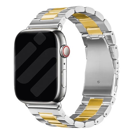 Apple Watch Steel Strap (Silver/Gold) - Main Image