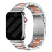 Bracelet acier Apple Watch (argent/or rose)