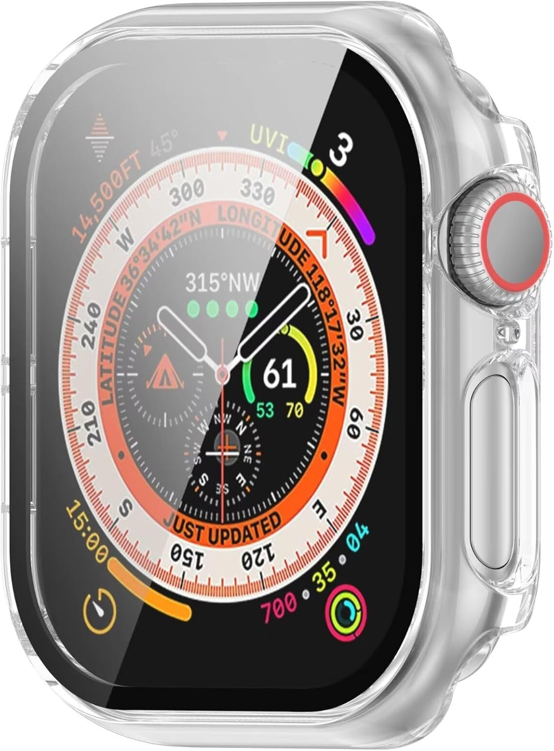 Coque rigide avec verre Apple Watch 11 (transparente)