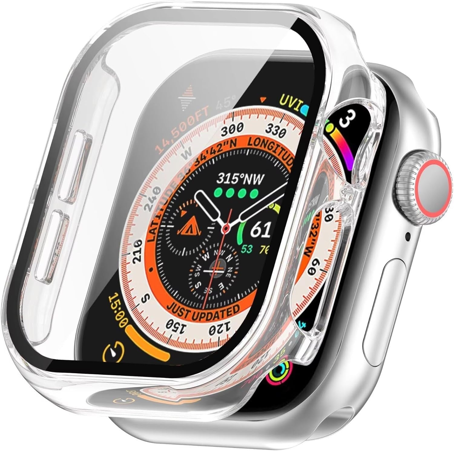 Coque rigide avec verre Apple Watch 11 (transparente)