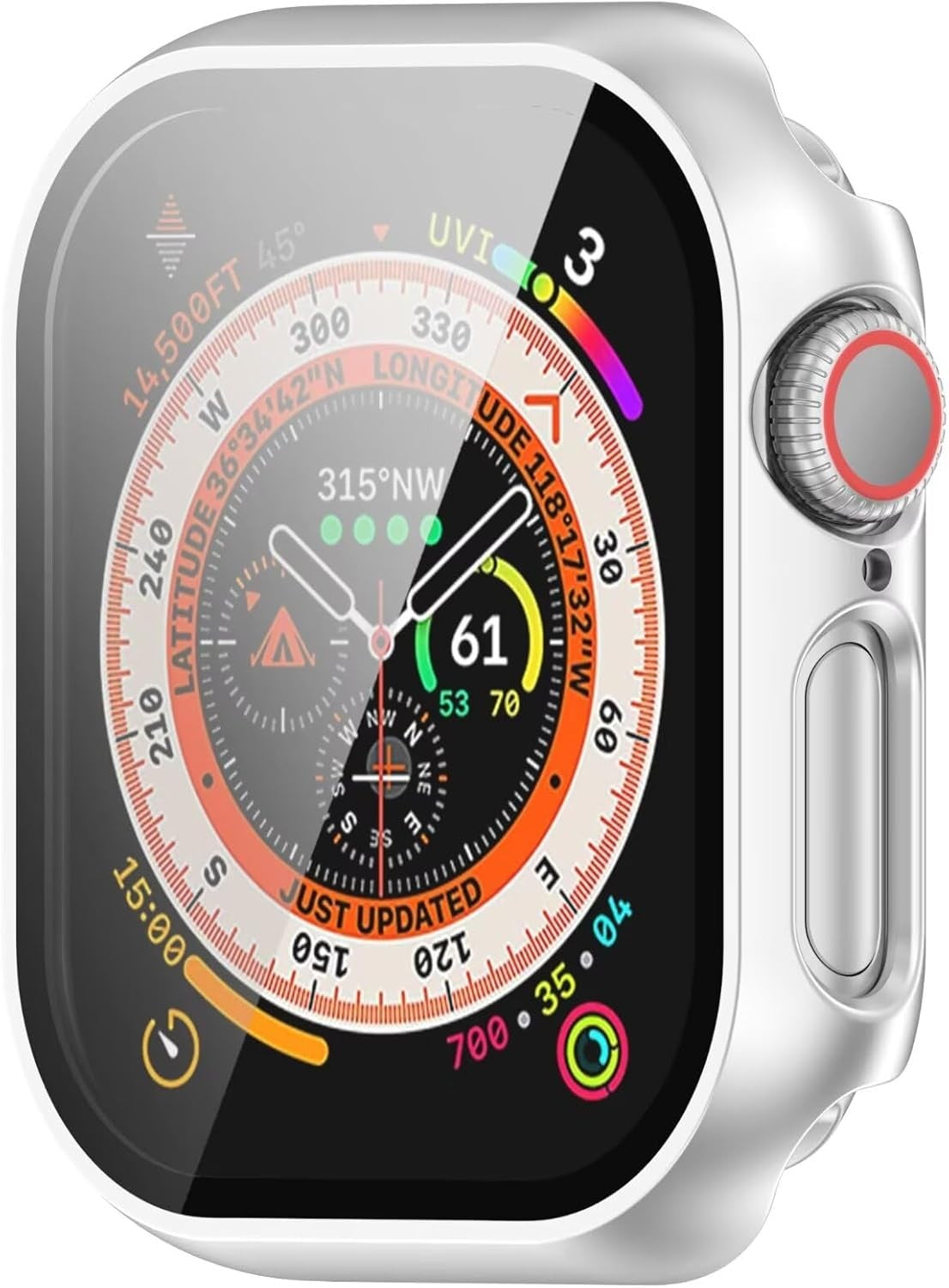 Coque rigide avec verre Apple Watch 11 (argent)