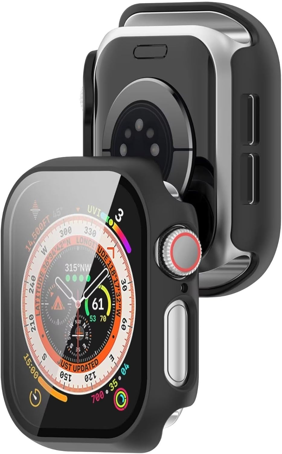 Coque rigide avec verre Apple Watch 11 (noir)