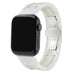 Bracelet acier céramique Apple Watch (blanc/or)