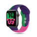 Bracelet tricolore sport Apple Watch (violet-vert-rose)