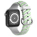 Apple Watch Twisted Silicone Strap (White/Green)