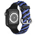 Bracelet silicone torsadé Apple Watch (noir/bleu)