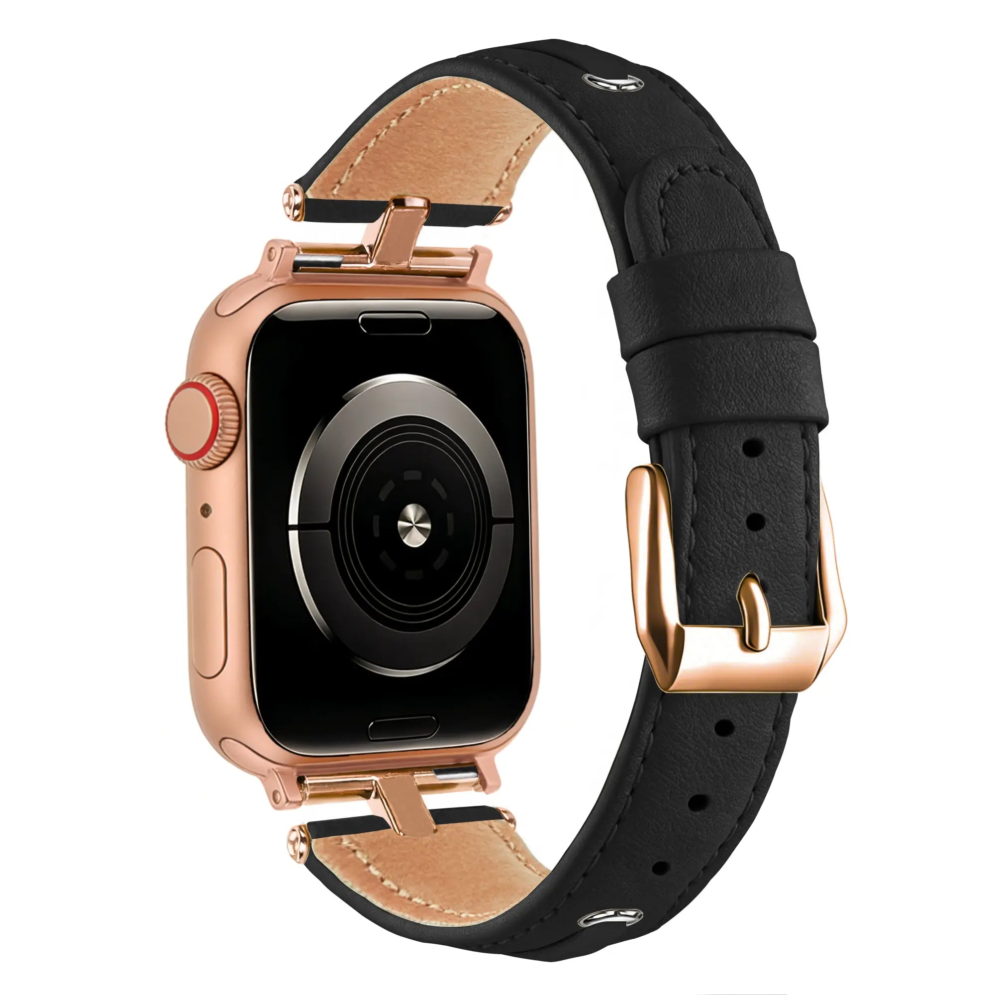 Bandz Bracelet cuir 'T-belt' Apple Watch (noir)
