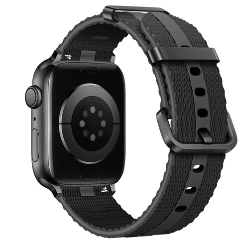Bracelet active silicone Apple Watch (noir)