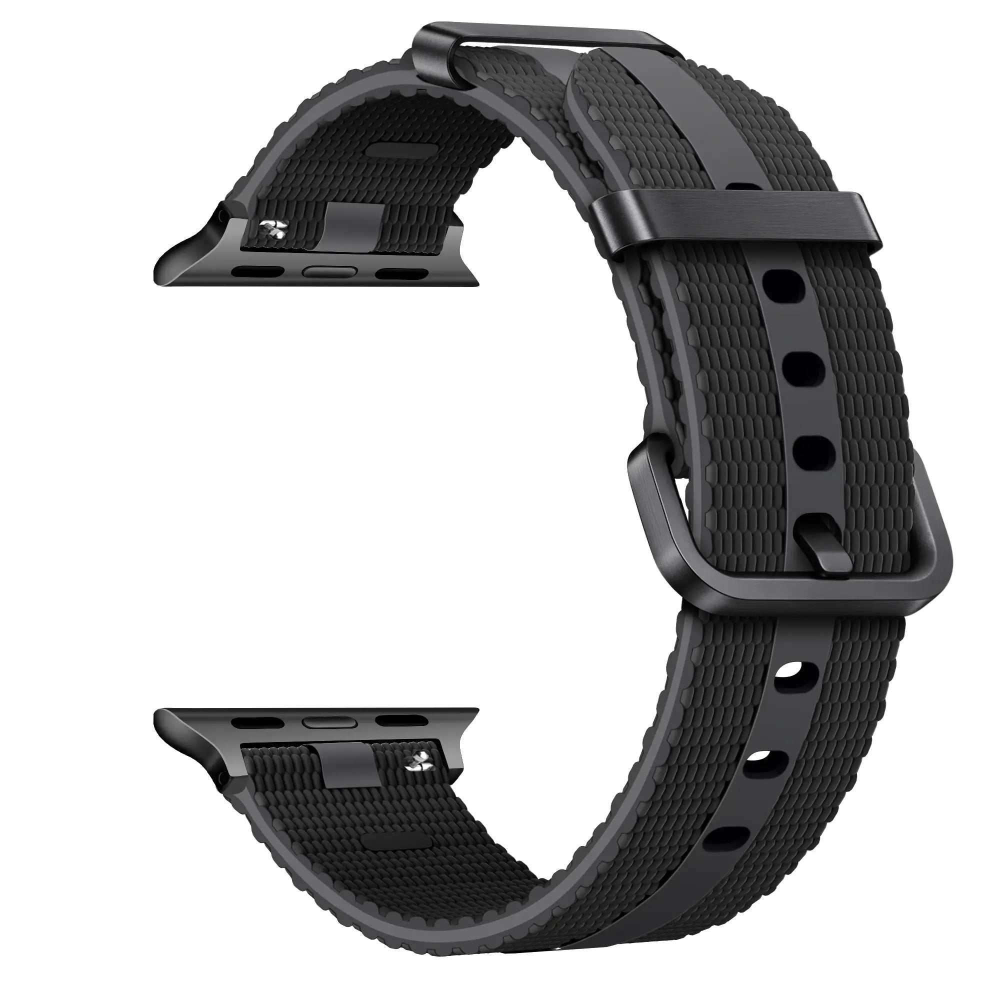 Bracelet active silicone Apple Watch (noir)