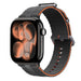 Bracelet active silicone Apple Watch (gris foncé/orange)