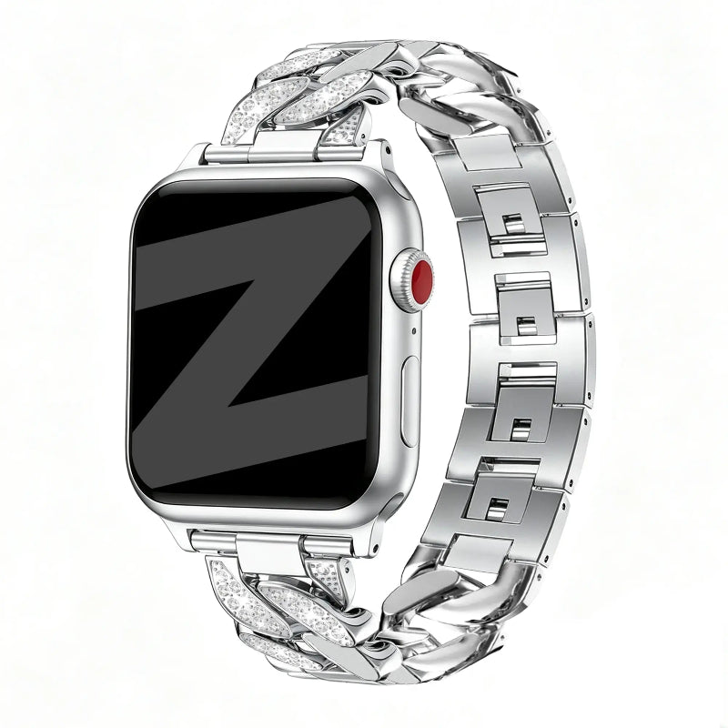 apple watch diamond band silver