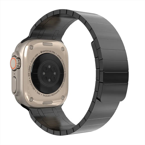 Bracelet acier magnétique premium Apple Watch (noir)