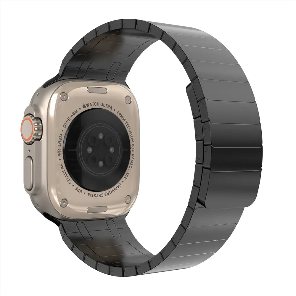 Bracelet acier magnétique premium Apple Watch (noir)