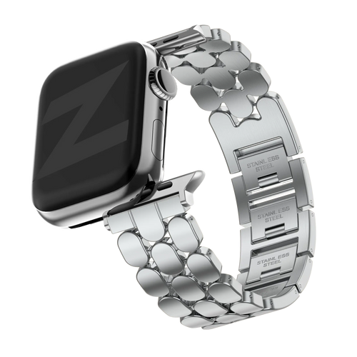 Bandz Apple Watch Steel Strap 'Oval' (Silver)