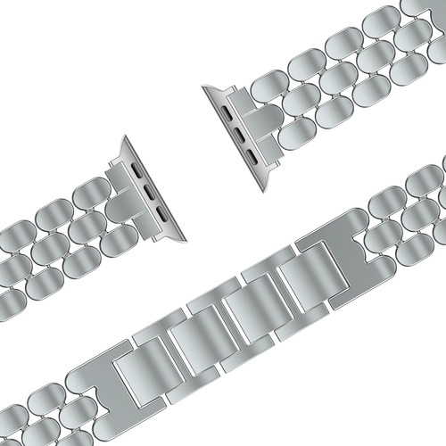 Bandz Apple Watch Steel Strap 'Oval' (Silver)