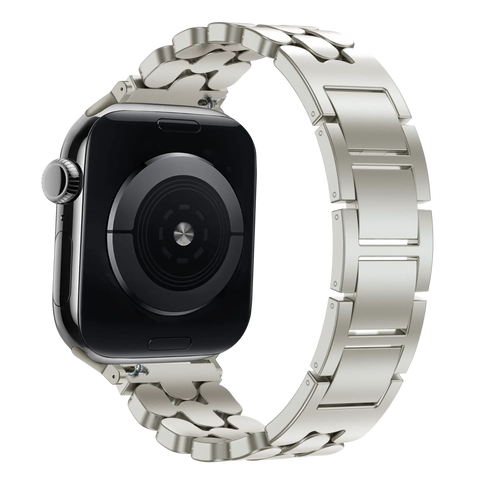Bandz Apple Watch Steel Strap 'Oval' (Starlight)