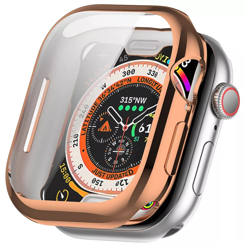 Coque TPU Apple Watch 10 - 42mm (rose doré)