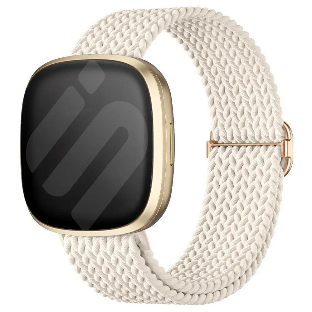 Fitbit Versa 3 Adjustable Woven Strap (Beige)