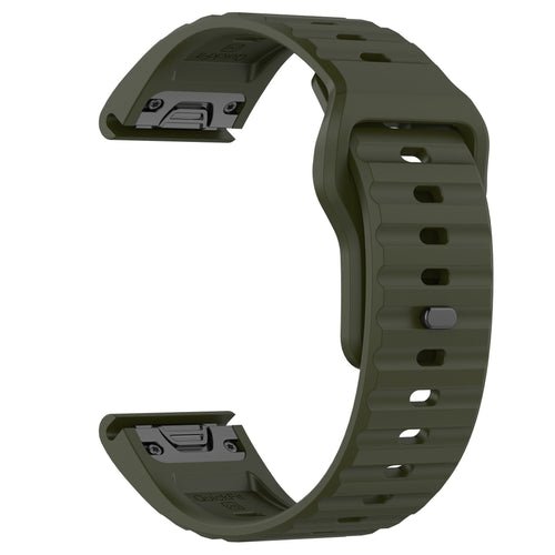 Bracelet silicone Outdoor Garmin Instinct 2 (vert militaire)