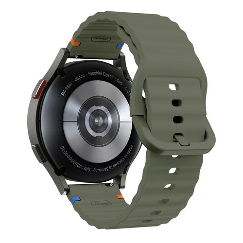 Bracelet silicone wave OnePlus Watch 3 (vert armée)