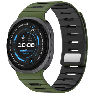 Bracelet silicone magnétique Samsung Galaxy Watch 8 - 40mm (vert militaire/multicolore)