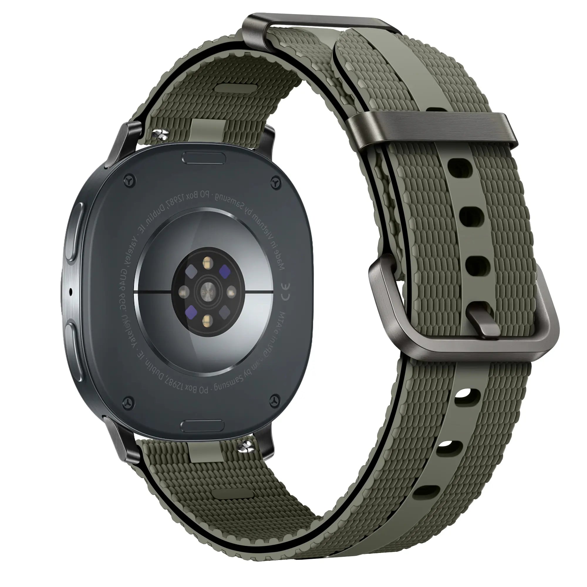 Bracelet active silicone Samsung Galaxy Watch 8 Classic (vert militaire)