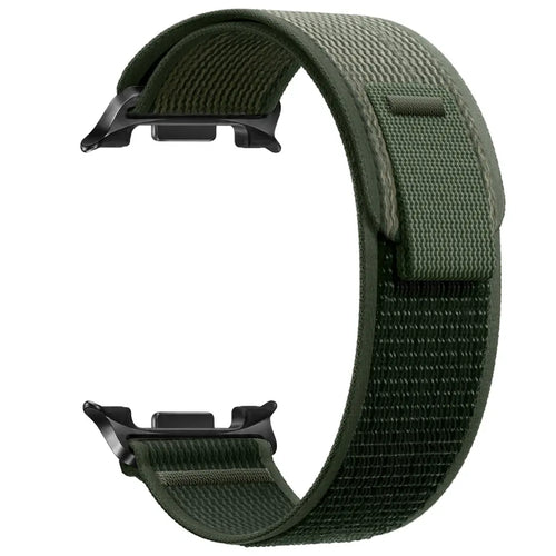 Bracelet nylon trail Samsung Galaxy Watch 8 - 44mm (vert militaire)