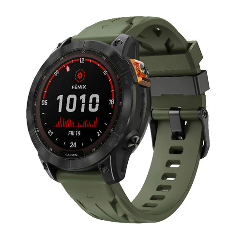 Garmin Quatix 8 Pro - 47mm Race Silicone Strap (Army Green)