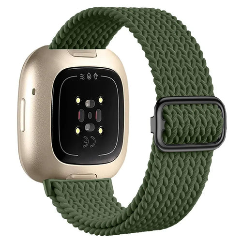Fitbit Versa 3 Adjustable Woven Strap (Army Green)