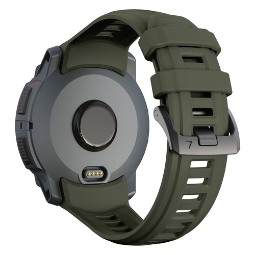 Bracelet silicone 'perfect fit' Garmin Instinct 3 - 50mm (vert armée)