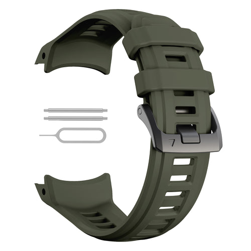 Bracelet silicone 'perfect fit' Garmin Instinct 3 - 50mm (vert armée)