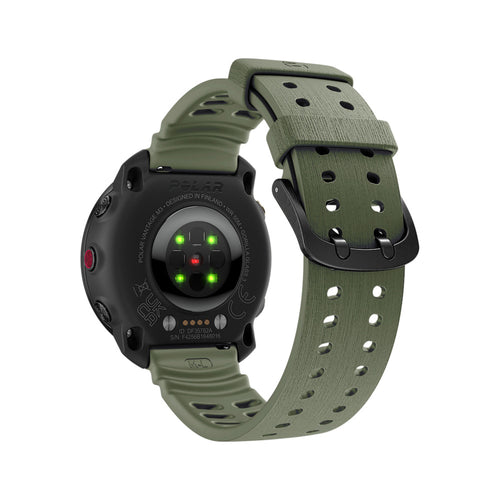 Bracelet silicone grain Polar Vantage M (vert armée)