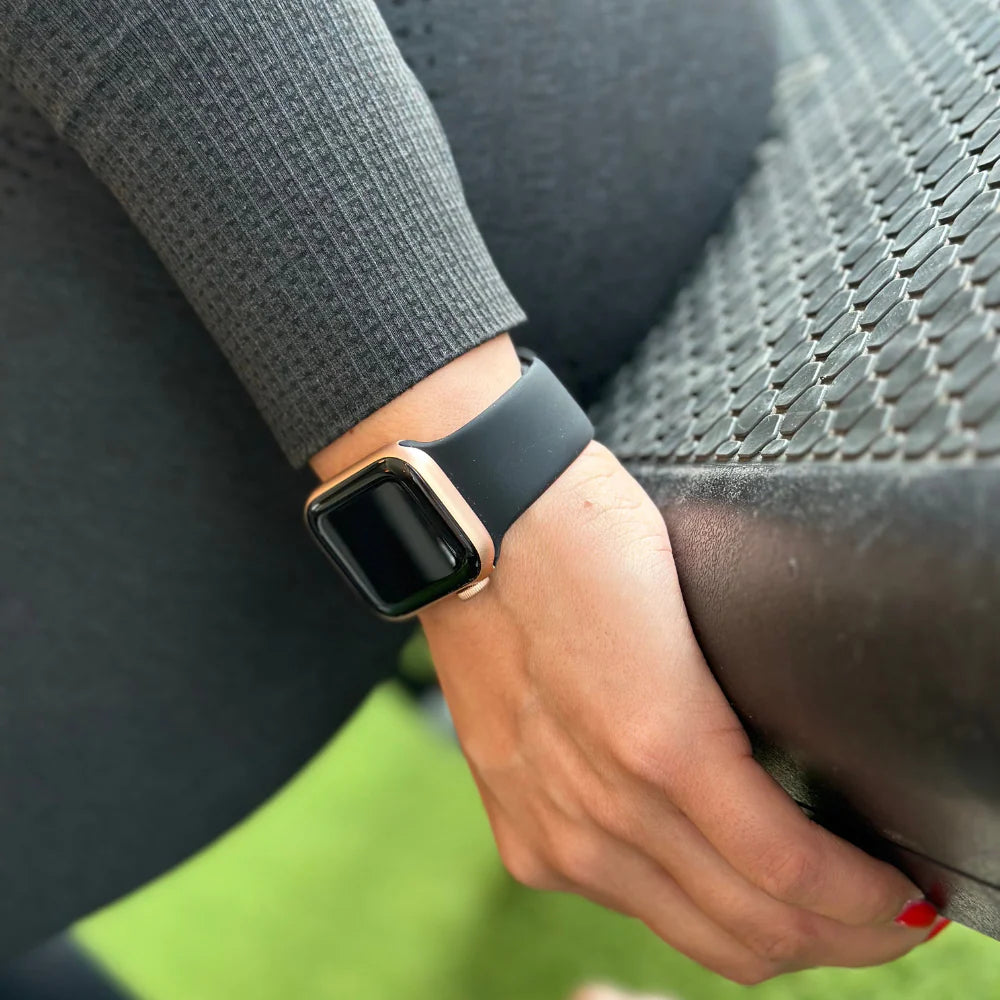 Bracelet silicone Apple Watch (noir)