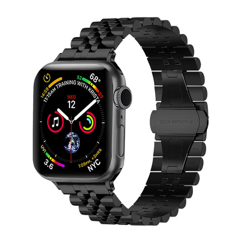 Bracelet acier Jubilee Apple Watch Ultra (noir)