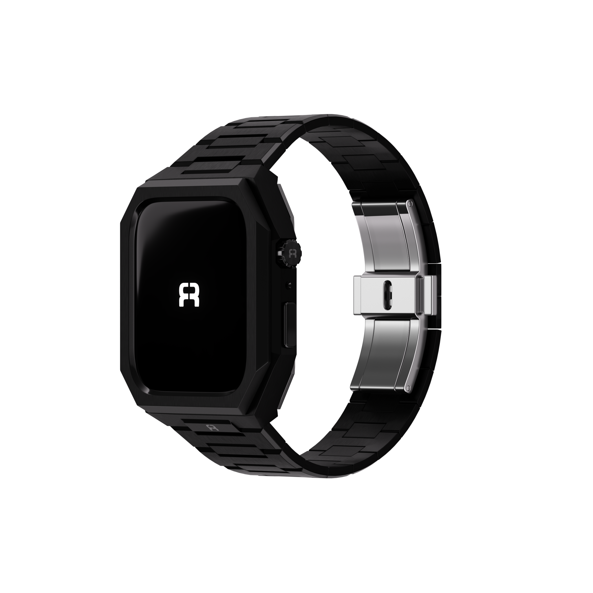 Reqior Boîtier avec bracelet en acier 'Nautilus' Apple Watch 45mm (noir)