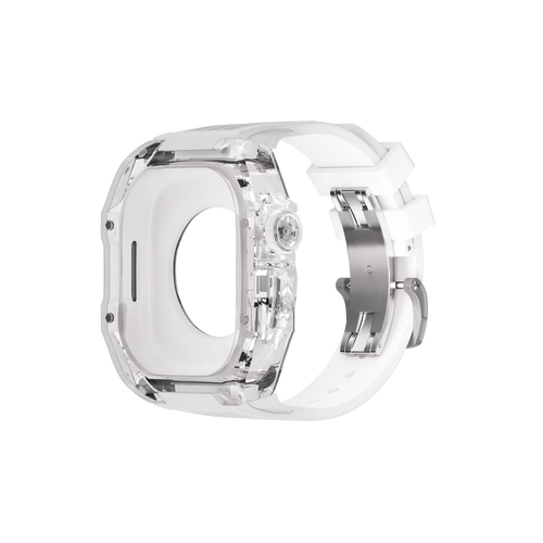 Reqior Boîtier en polymère avec bracelet en caoutchouc Apple Watch 45mm (transparente)
