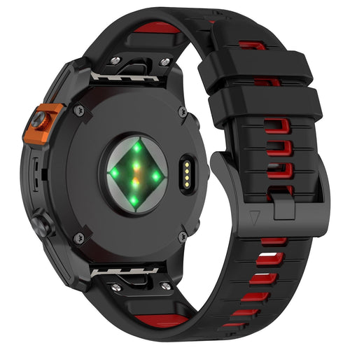 Bracelet sport avec boucle Garmin Instinct (noir/rouge)