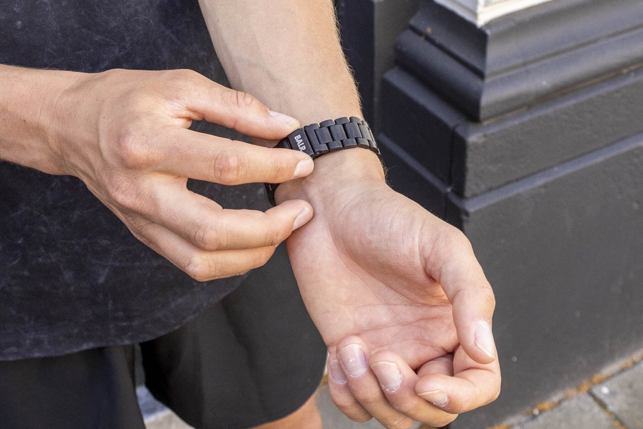 BALR Bracelet acier Amazfit Bip 3 (Pro) (noir)