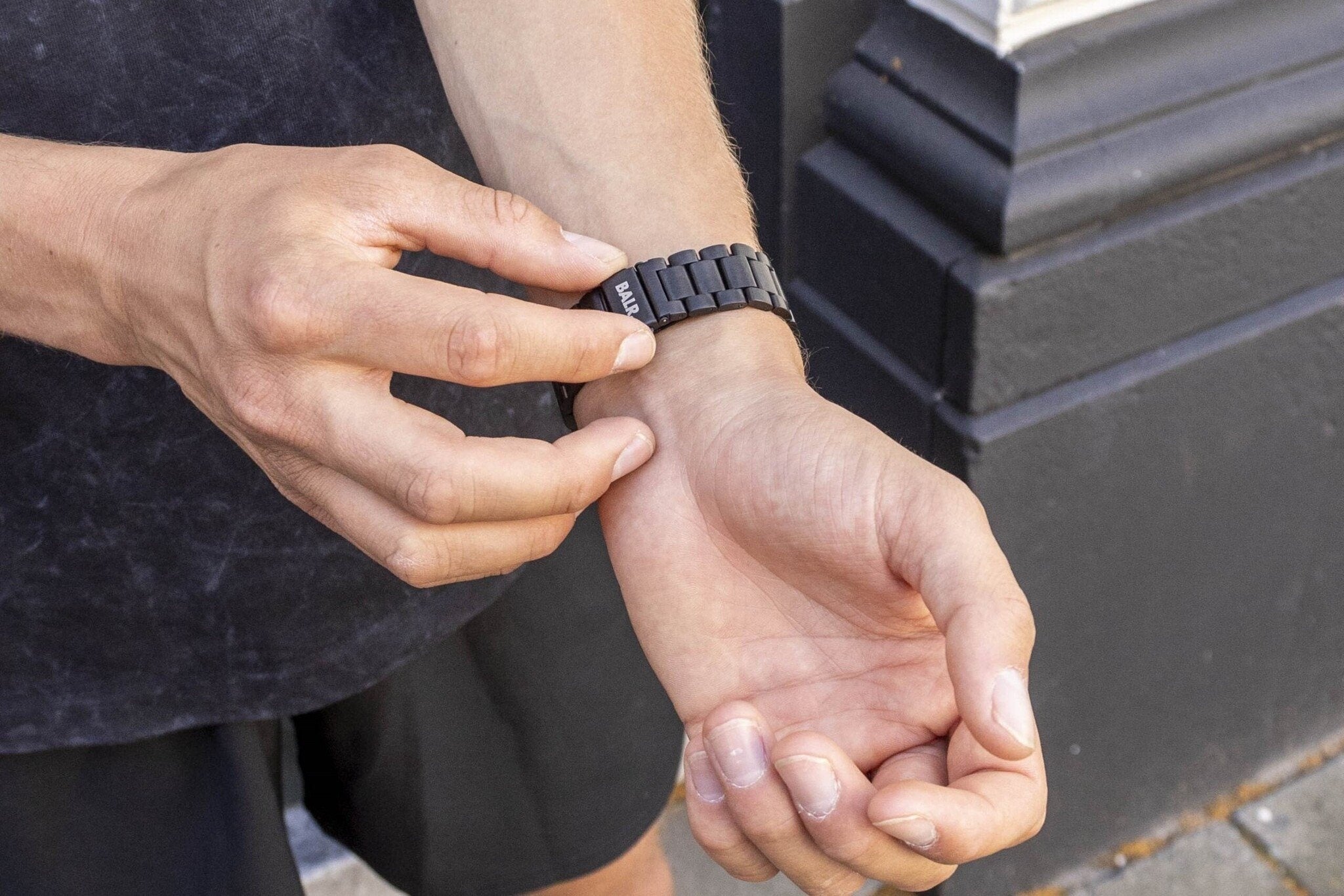 BALR Bracelet acier Polar Ignite 3 (noir)