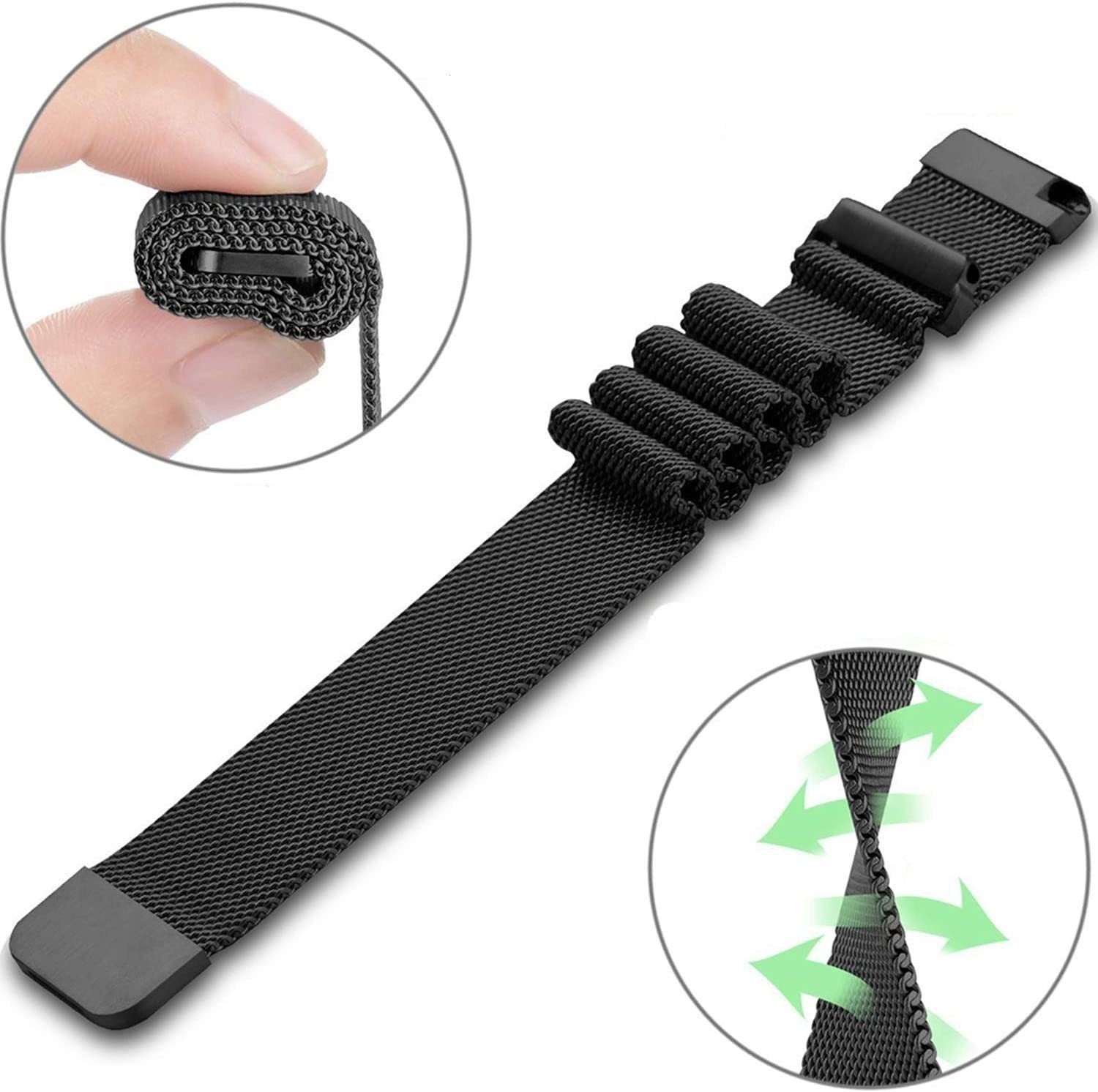 Bracelet Milanais Huawei Watch GT 5 41mm (noir)