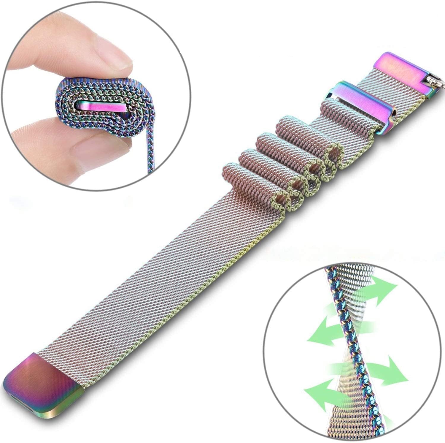 Bracelet milanais Garmin Venu 2 (nacré)