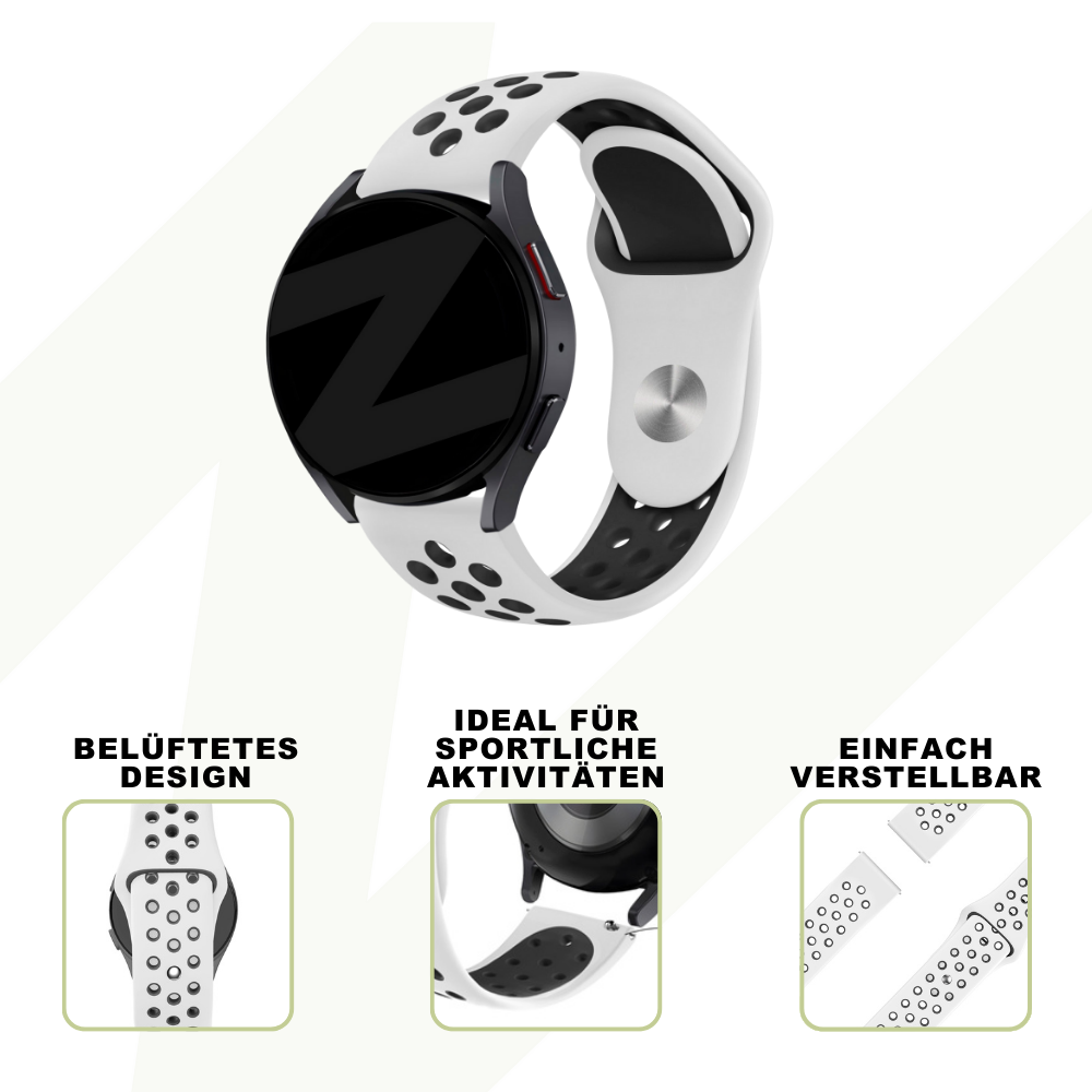 Bandz Bracelet sport 'Deluxe' Coros Apex 2 (blanc/noir)