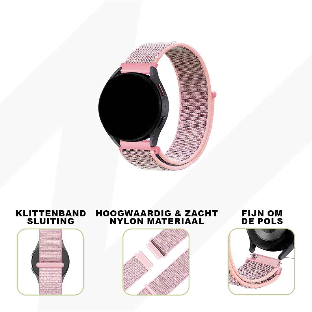 Bandz Bracelet nylon Loop Garmin Vivoactive 3 (rose)